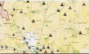  ?? ?? Where is it?: The Vic Emergency app shows widespread flood warnings.