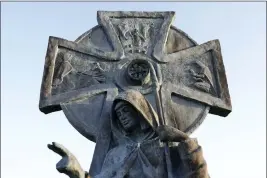  ?? ?? A close-up of a statue of St. Brigid in Kildare, Ireland, on Tuesday.