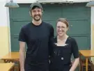  ?? Post-Gazette ?? Apteka chefs and co-owners Tomasz Skowronski and Kate Lasky in their Bloomfield restaurant.