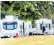  ??  ?? Residents say they feel threatened and intimidate­d by a travellers’ camp being set up in Long Ditton, Surrey