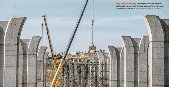  ?? Foto: Martin Veselý, MAFRA ?? Nová vláda, nové sliby Termín pro dotažení dálniční sítě ke kýženým dvěma tisícům kilometrů má být nově stanoven na rok 2033.