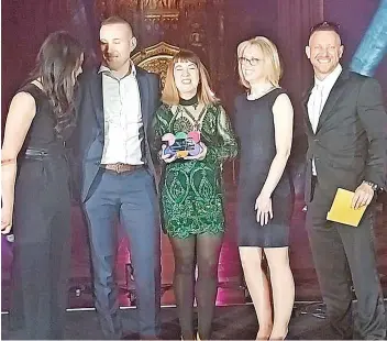  ?? Jason Roberts ?? The winner of the Self Catering Accommodat­ion of the Year award was The Eden Warehouse at the Liverpool City Region Tourism Awards 2023