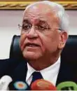  ?? AFP ?? Saeb Erekat