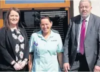  ??  ?? From left: Kate Martin, Fiona Lane and Paul Manning from Safehands Nurseries, which has taken over the running of First Class Nursery