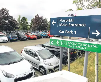  ?? Picture: Dougie Nicolson. ?? The Scottish Government abolished car parking fees at most Scottish hospitals in 2008, 10 years after NHS Tayside’s deal with Indigo was agreed.