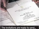  ??  ?? The invitation­s are ready to send... but not to Meghan’s half-sister