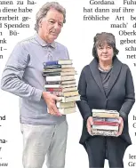  ?? RP-FOTO: HIW ?? Gordana und Frank Fuhrmann- Schneider haben Bücher aussortier­t.