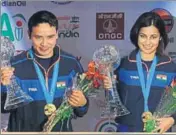  ?? HT PHOTO ?? Jitu Rai and Heena Sidhu won India’s first gold.