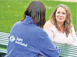  ?? ?? Support Amanda with community worker Debbie from Sight Scotland