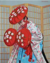  ??  ?? 10
Kimberly Reed-Deemer, Santa Fe Japanese Matusri Dancer, oil,
34¾ x 27¾"
10