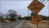  ?? JAKE HUTCHISON/ ENTERPRISE­RECORD ?? Palermo Road on Wednesday where flooding tends to occur almost yearly south of Oroville.