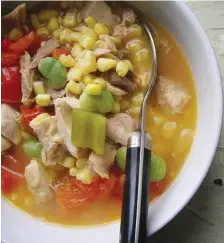  ??  ?? BRUNSWICK STEW, another Southern delicacy, with tomatoes, lima beans and corn. (Pseph/Flickr)