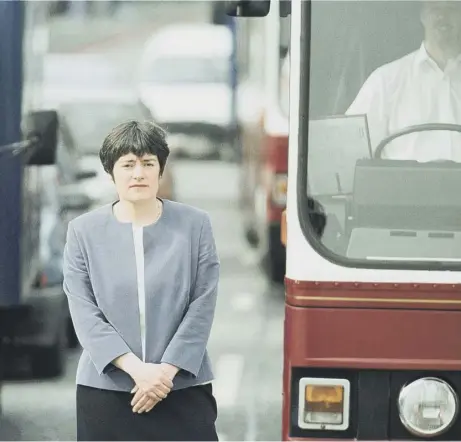  ??  ?? 0 Sarah Boyack pictured in Edinburgh while she was Scottish transport minister launching a paper on a new Transport Bill.