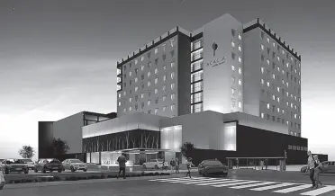  ??  ?? THE ARTIST'S rendering of the facade of the Acacia Hotel Davao.