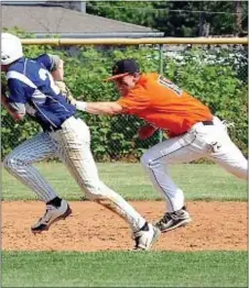  ?? File photo by John Gleeson ?? Pennsbury is getting set for another season on the baseball diamond. The Falcons and seven SOL National rivals begin a race to a berth in districts, which has eluded the orange and black the past few years. Here, senior Bradon Garrett chases down a...