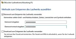  ??  ?? Mit BitLocker verschlüss­eln Sie USB-Sticks zuverlässi­g. Das Microsoft-Tool ist beispielsw­eise in Windows 10 Pro enthalten.