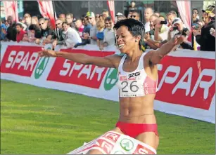  ??  ?? FLYING HIGH: Mapaseka Makhanya is one of the elite runners tackling this year’s SPAR Women’s Challenge Grand Prix Series in Port Elizabeth next week