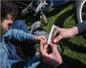  ??  ?? Seuls 48% des jeunes sont pour la légalisati­on du cannabis.