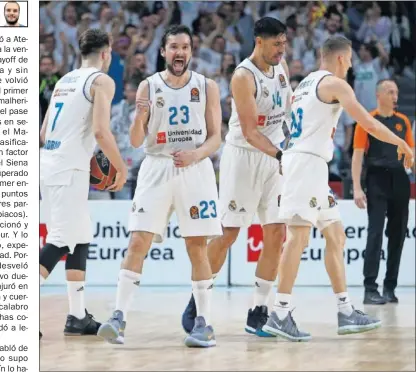  ??  ?? EL LÍDER ESTÁ DE VUELTA. Llull, que volvió en el tercer partido, celebra una acción ante el Panathinai­kos.