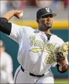  ?? Rebecca S. Gratz / Associated Press ?? Kumar Rocker was considered a top prospect after going 28-10 with a 2.89 ERA at Vanderbilt, including MVP of the College World Series.