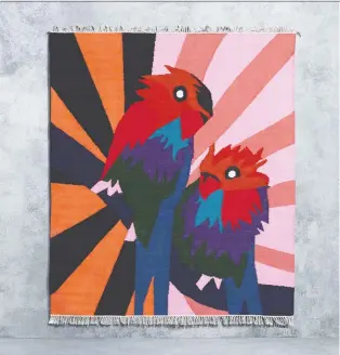  ??  ?? This parrot rug was designed by the well-known London-based fashion Craig Green, proving rugs can be art too.