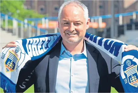  ?? Picture: SNS. ?? Ray Mckinnon was unveiled as Jim Duffy’s successor as Morton manager at Cappielow yesterday.