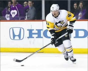  ?? Bruce Bennett/Getty Images ?? The play of Daniel Sprong, above, could make the more-expensive Phil Kessel expendable.