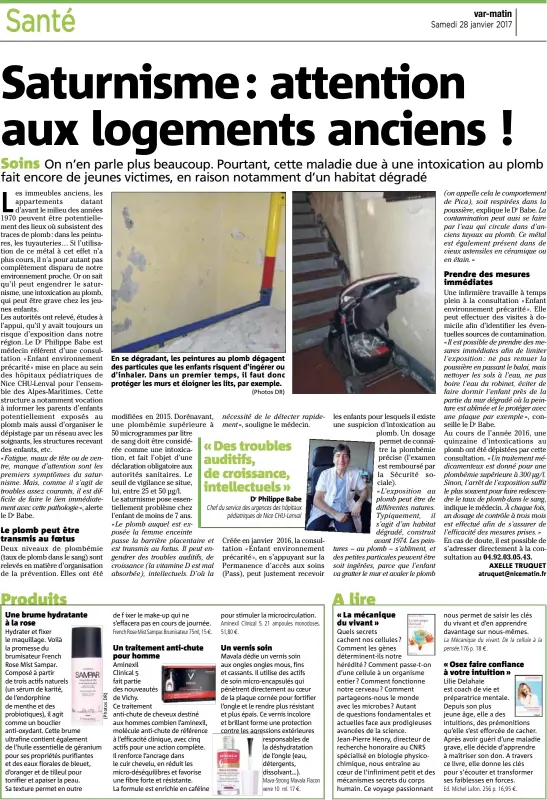  ?? (Photos DR) ?? En se dégradant, les peintures au plomb dégagent des particules que les enfants risquent d’ingérer ou d’inhaler. Dans un premier temps, il faut donc protéger les murs et éloigner les lits, par exemple.