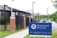  ?? ASSOCIATED PRESS FILE PHOTO ?? The Homeland Security Department headquarte­rs is seen in Washington. Analysts at the department’s intelligen­ce arm found insufficie­nt evidence that citizens of seven Muslim-majority countries included in President Donald Trump’s travel ban pose a...