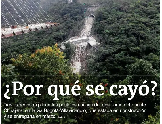  ?? FOTO COLPRENSA ?? Inversión en el viaducto es de $75.000 millones y está a cargo de la concesión Coviandes. El saldo trágico son 10 muertos.