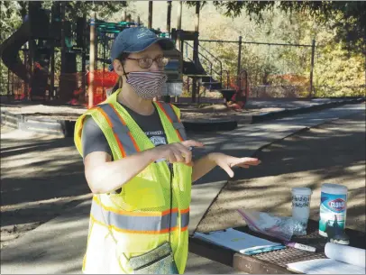  ?? PHOTOS BY KAREN RIFKIN ?? Deborah Edelman, senior project manager for the Mendocino County Resource Conservati­on District, has been spearheadi­ng the Ukiah .alley Community and Creek Cleanup since 2014.