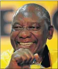  ??  ?? ANC PRESIDENT CYRIL RAMAPHOSA