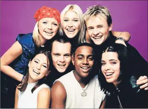  ??  ?? The S Club 7 gang back in 2000 with Paul, bottom row second from left