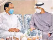  ?? AFP ?? India’s Vice-president Venkaiah Naidu (left) offering his condolence­s to Sheikh Mohamed bin Zayed al-nahyan, President of the UAE and Ruler of Abu Dhabi, in Abu Dhabi.