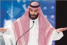  ?? REUTERS PIC ?? Public Investment Fund chairman Crown Prince Mohammed Salman is pushing investment in new technologi­es.