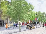  ?? ?? The high street will be turned into a leafy boulevard, and plans are on the table for open-air concession­s in Station Road West