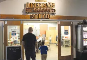  ?? The Sentinel-Record/Tanner Newton ?? ■ Visitors enter the Tinkering Studio at Mid-America Science Museum recently.