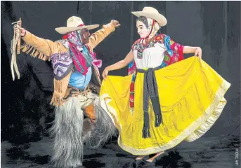  ??  ?? Performers from Santiago Juxtlahuac­a rehearse the Dance Of The Blondes for the Guelaguetz­a traditiona­l festival in Oaxaca, Mexico.