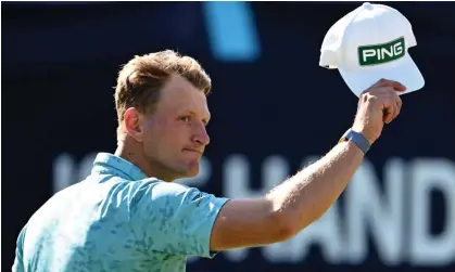  ?? Photograph: William West/ AFP/Getty Images ?? Poland's Adrian Meronk has finished with an eagle at the 72nd hole to win the Australian Open in Melbourne.