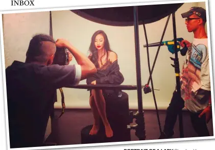  ??  ?? portrait of a lady Claudine Ying shares an Instagram image of her shoot