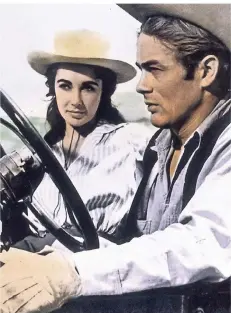  ?? FOTO: ULLSTEIN ?? Mit Elizabeth Taylor und James Dean war der Film „Giganten“, mit dem die Arte-Reihe „Summer of Lovers“startet, hochkaräti­g besetzt.