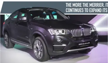  ??  ?? The X4 comes in a choice of petrol or diesel powerplant­s.