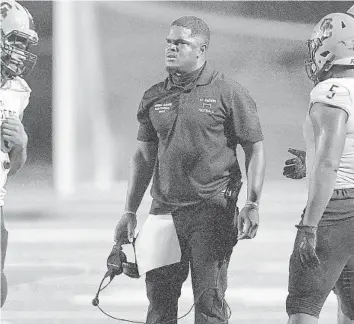  ?? MICHAEL LAUGHLIN/SUN SENTINEL ?? Glades Central football coach Rashad Jackson was fired after two seasons.