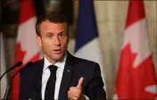  ?? (Photo AFP) ?? Macron tente par tous les moyens de créer un front uni contre le protection­isme américain.