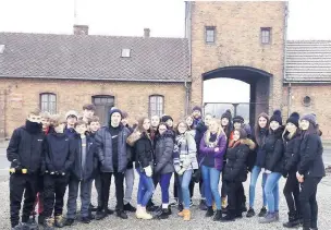  ?? Our Lady Queen of Peace students on their visit to Auschwitz ??