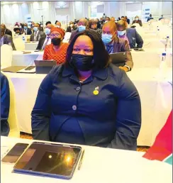  ?? Photo: Contribute­d ?? Investment catalyst… Trade and industrial­isation minister Lucia Iipumbu, at last week’s SACU Investment Roundtable in Botswana.