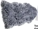  ??  ?? Sheepskin rug, from £59, Modern-rugs. co.uk