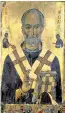  ??  ?? Icon of St Nicholas, at St Catherine’s, Sinai
