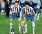  ??  ?? Ao lado do compatriot­a Luis Díaz já festejou a conquista do título nacional, da Taça de Portugal e da Supertaça