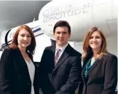  ??  ?? FROM LEFT TO RIGHT: Kriya Shortt, senior vice president of Customer Service, Textron Aviation; Robert Waters, business developmen­t director, London Biggin Hill; Heidi McNary, vice president of European Service Centers, Textron Aviation